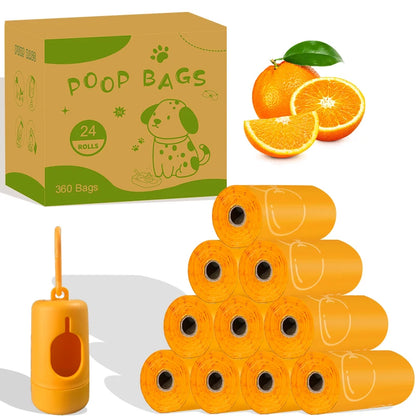 EPI Photodegradable Dog Poop Bags – Orange Scented Waste Bags with Dispenser