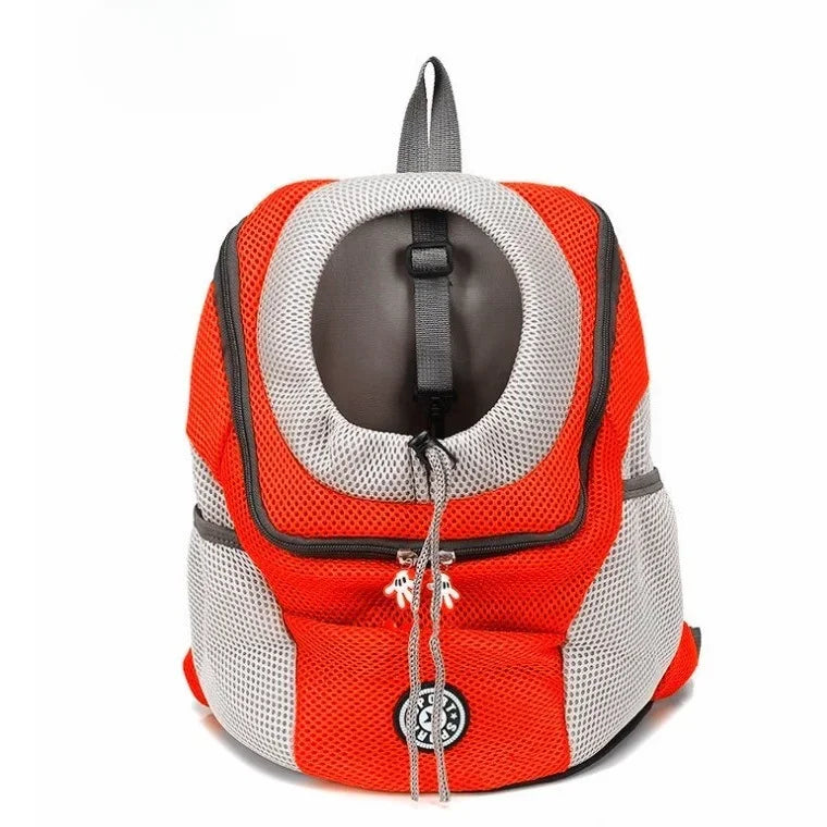 Breathable Pet Carrier Backpack – Adjustable Front Travel Bag with Reflective Strips for Dogs & Cats