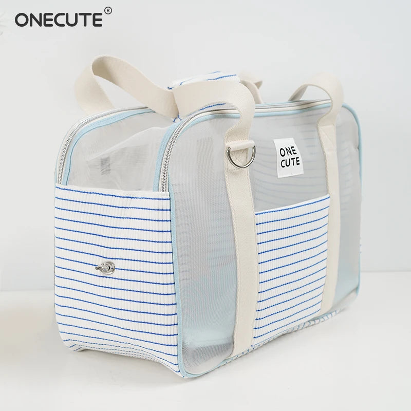 Transparent Window Pet Carrier Bag – Stylish Shoulder Travel Bag for Small Dogs & Puppies