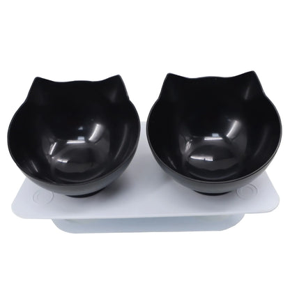 Double Pet Bowl with Stand – Non-Slip Food & Water Feeder for Dogs & Cats