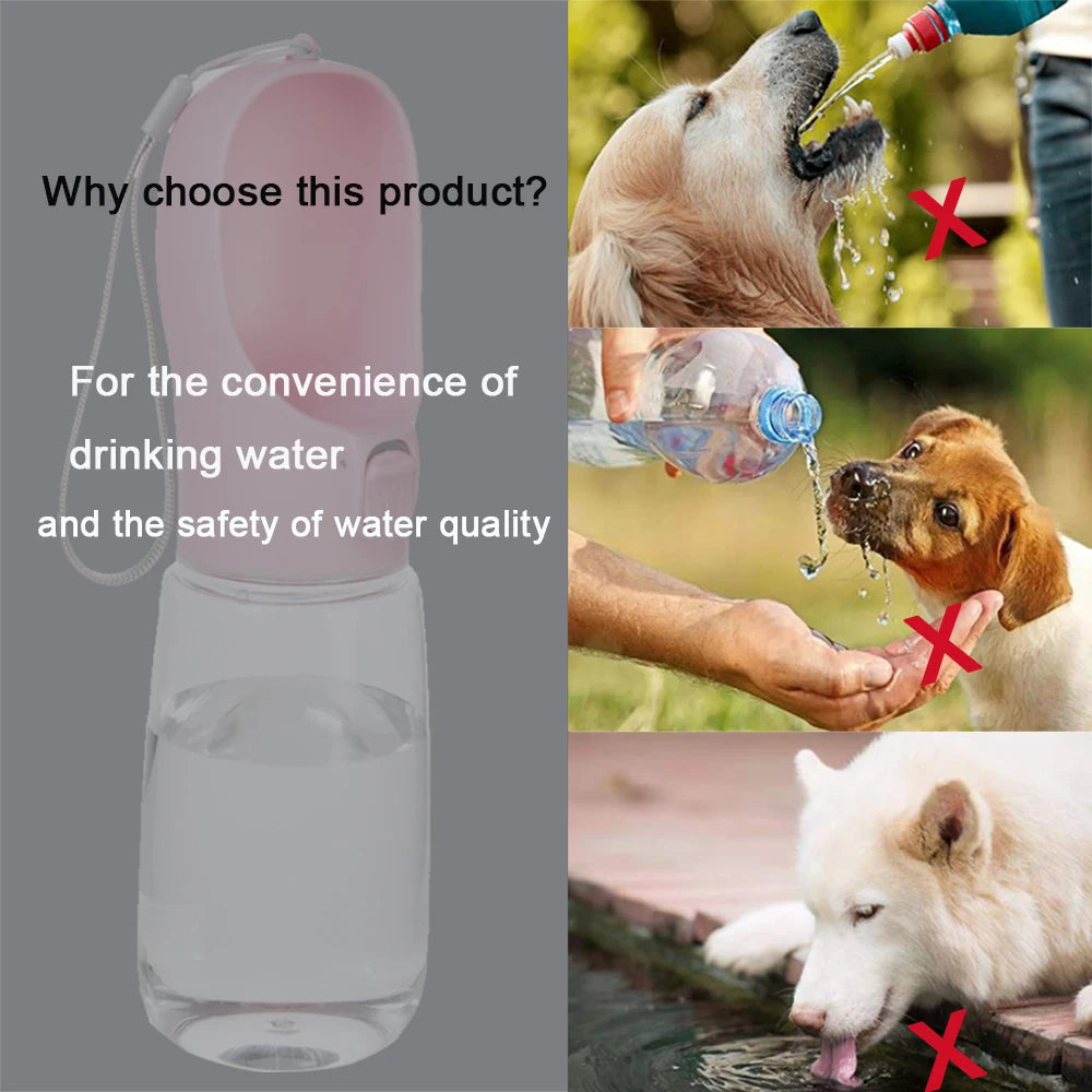Portable Dog & Cat Water Bottle – Leakproof Travel Drinking Dispenser for Outdoor Pets