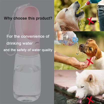 Portable Dog & Cat Water Bottle – Leakproof Travel Drinking Dispenser for Outdoor Pets