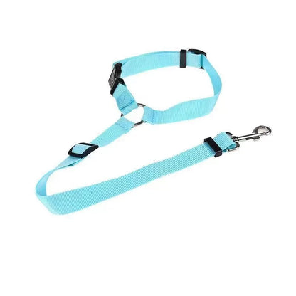2-in-1 Adjustable Pet Car Seat Belt & Leash – Safety Harness for Dogs, Durable Nylon Lead