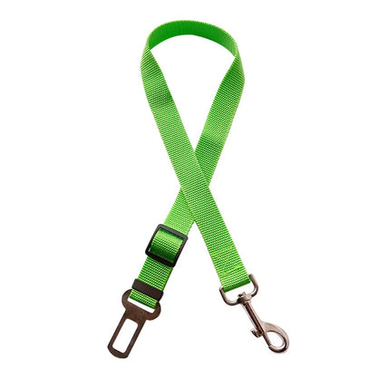 Adjustable Reflective Dog Car Seat Belt Harness – Elastic Shock-Absorbing Travel Safety Strap
