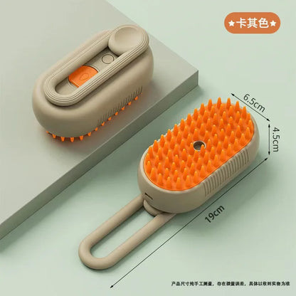 3-in-1 Electric Steam Pet Grooming Brush – Spray Massage Comb for Dogs & Cats