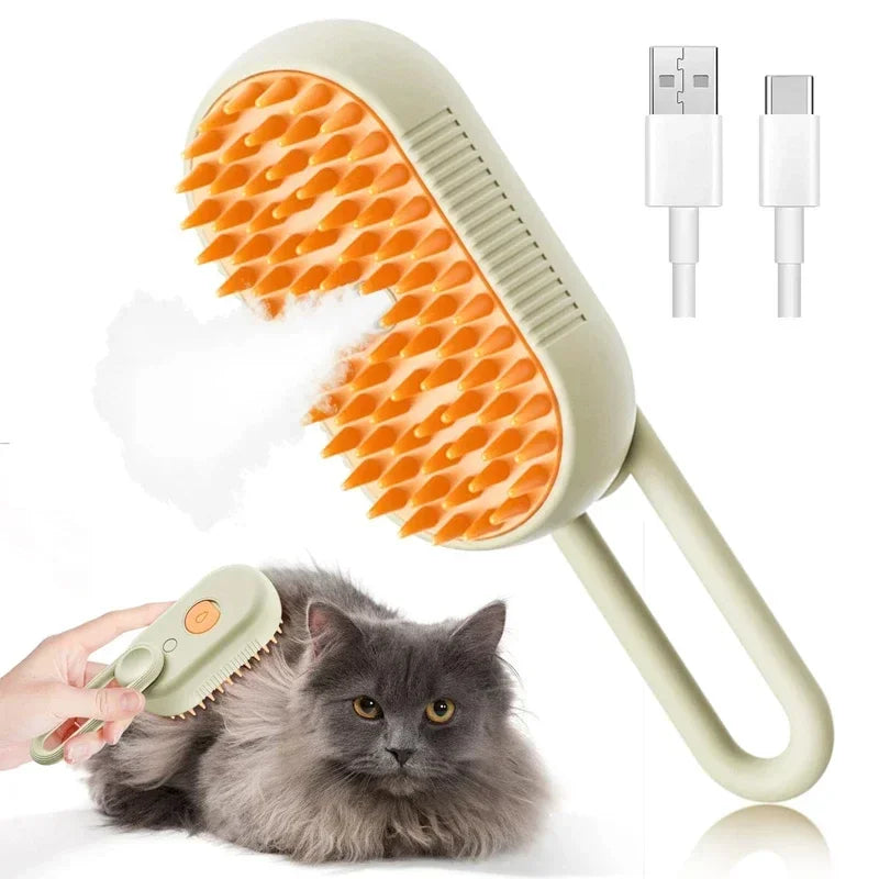Pet Spray Grooming Comb – Hair Removal Brush with Water Mist for Dogs & Cats