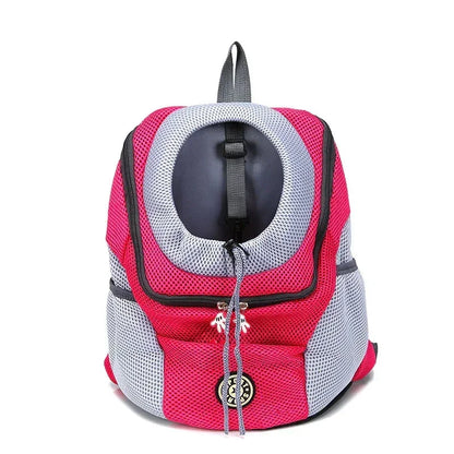 Breathable Pet Carrier Backpack – Adjustable Front Travel Bag with Reflective Strips for Dogs & Cats