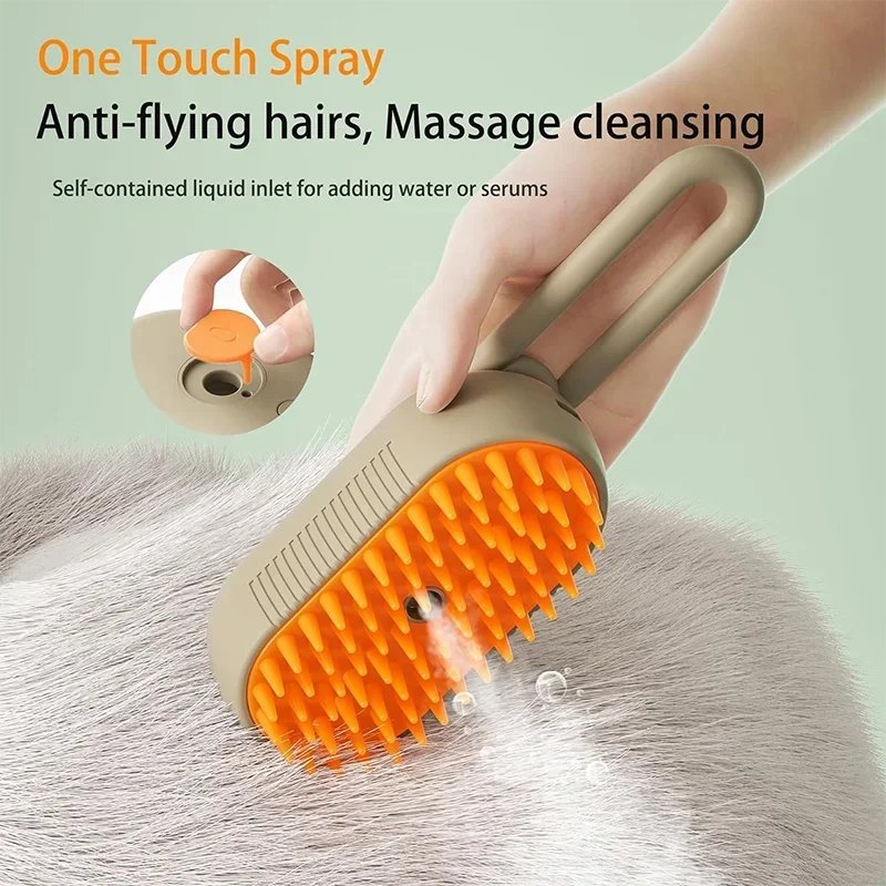 Pet Spray Grooming Comb – Hair Removal Brush with Water Mist for Dogs & Cats