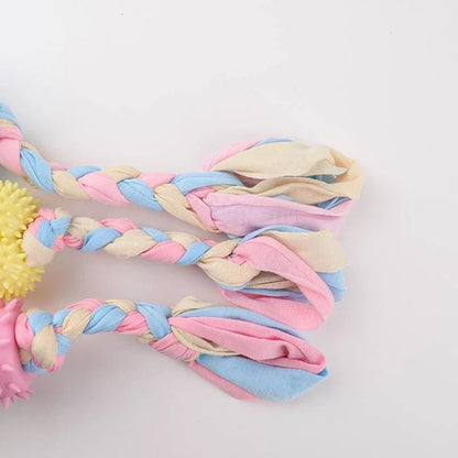 TPR Knot Chew Toy for Small Dogs – Durable Bite-Resistant Dental Cleaning & Training Toy