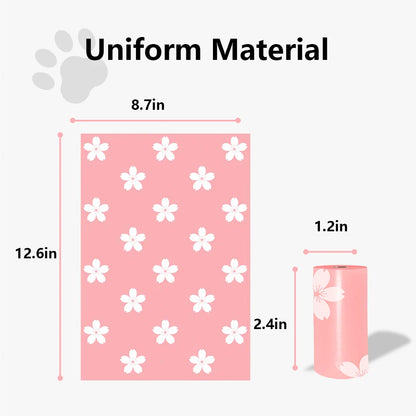 Eco-Friendly Dog Poop Bags with Dispenser – Thick, Leakproof & Floral Scented