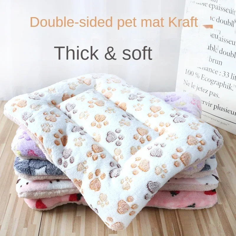 Double-Sided Plush Pet Mat – Soft Warm Cushion Blanket for Cats & Small Dogs