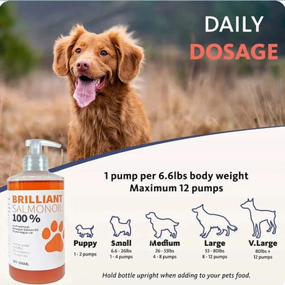 200ml Salmon Oil for Dogs & Cats – Natural Omega Fatty Acid Supplement for Skin & Coat