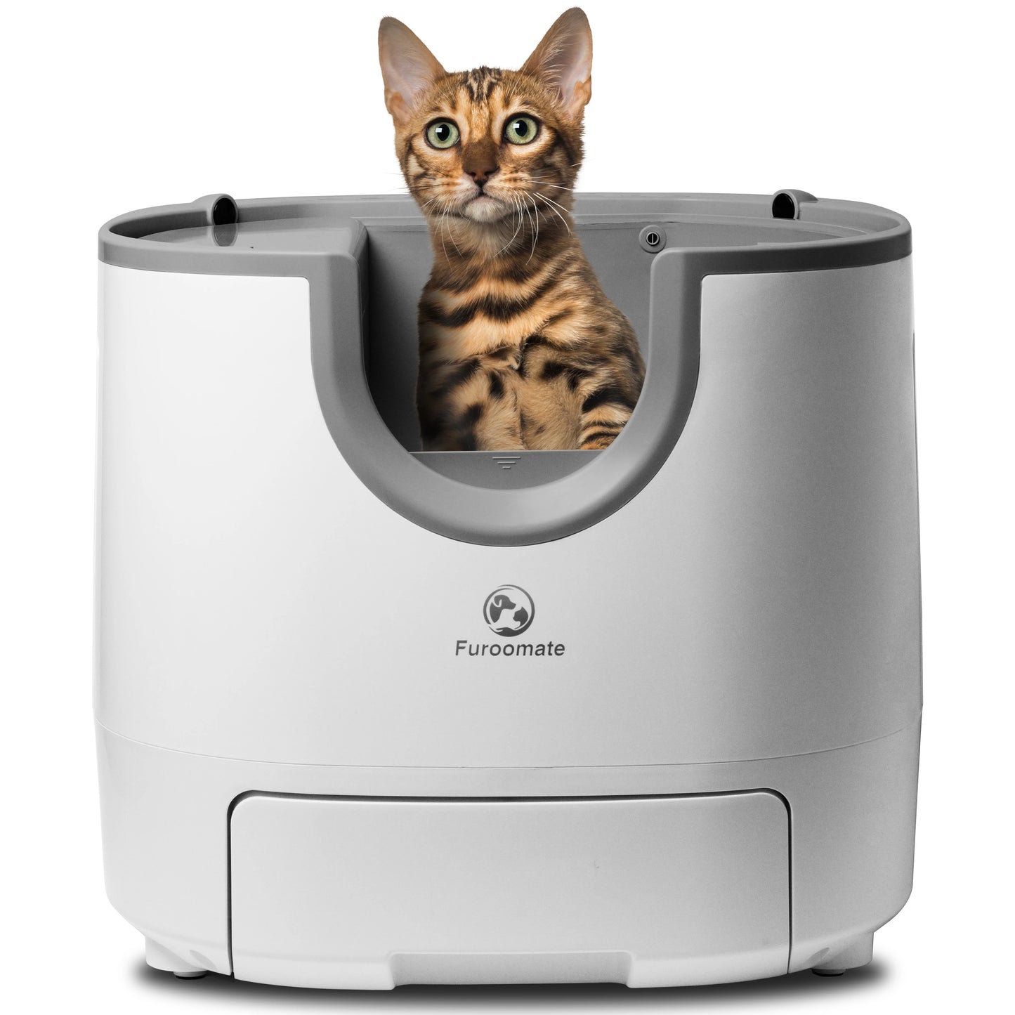 Self-cleaning cat litter box with an open design, advanced safety sensors, and extra-large capacity for multi-cat households. Practical, hassle-free, and ideal for easy daily cleaning.