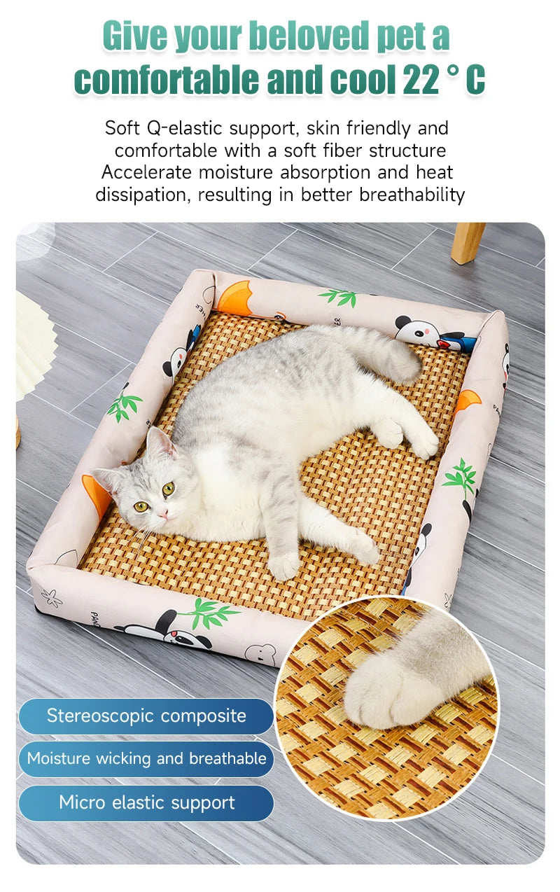 Cooling Pet Bed Mat for Dogs and Cats – Summer Ice Cushion, Comfortable & Wear-Resistant