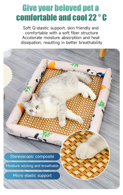 Cooling Pet Bed Mat for Dogs and Cats – Summer Ice Cushion, Comfortable & Wear-Resistant