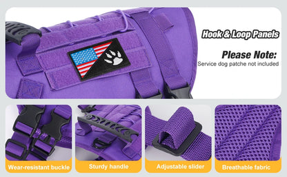 Tactical Dog Harness for Large Dogs – Heavy-Duty Anti-Slip Outdoor Walking Vest