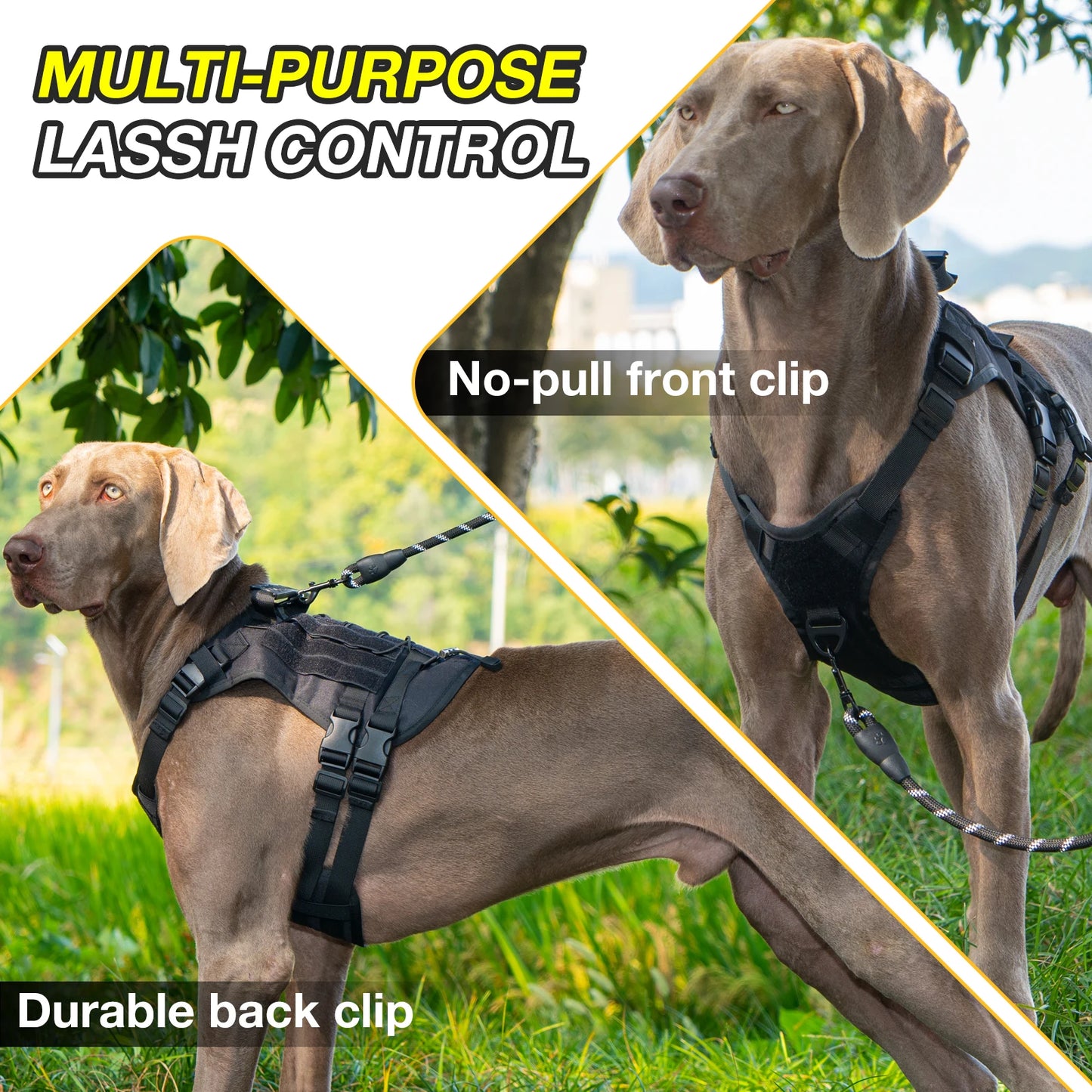 Tactical Dog Harness for Large Dogs – Heavy-Duty Anti-Slip Outdoor Walking Vest