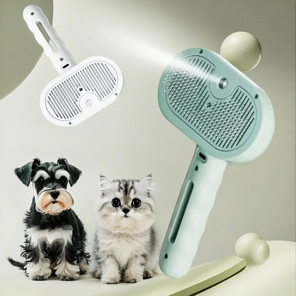 Pet Spray Grooming Comb – Hair Removal Brush with Water Mist for Dogs & Cats