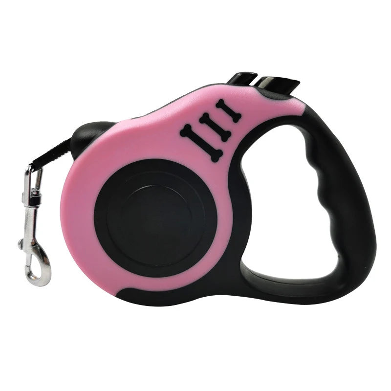 3m/5m Retractable Dog Leash – Durable Nylon Lead for Small, Medium & Large Dogs & Cats