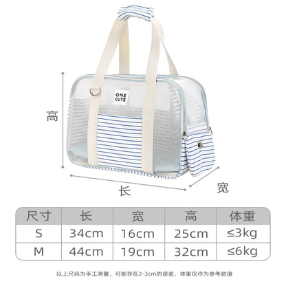 Transparent Window Pet Carrier Bag – Stylish Shoulder Travel Bag for Small Dogs & Puppies