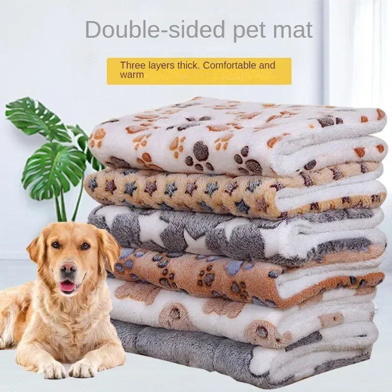 Double-Sided Plush Pet Mat – Soft Warm Cushion Blanket for Cats & Small Dogs
