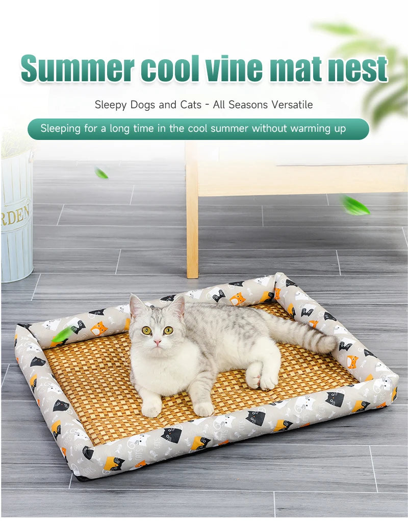 Cooling Pet Bed Mat for Dogs and Cats – Summer Ice Cushion, Comfortable & Wear-Resistant