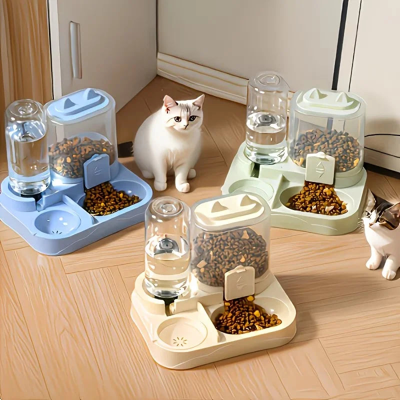 2-in-1 Pet Food & Water Dispenser – Travel Feeding Bowl for Dogs & Cats (No Battery Required)