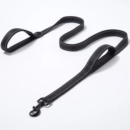 Dual Handle Reflective Dog Leash – Heavy-Duty Safety Lead for Medium & Large Dogs