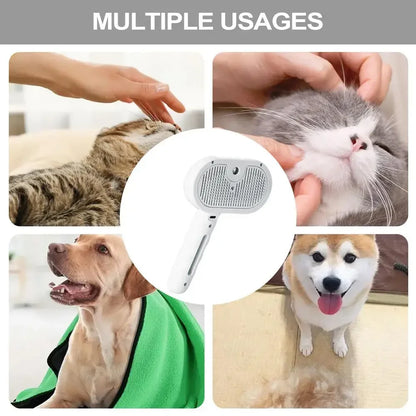 Pet Spray Grooming Comb – Hair Removal Brush with Water Mist for Dogs & Cats