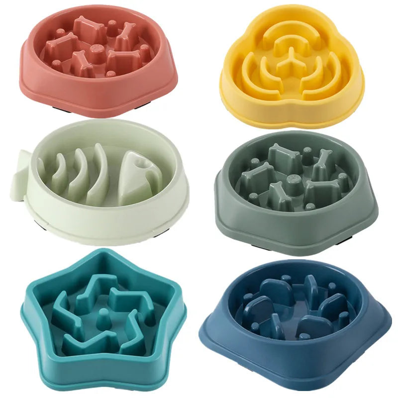 Slow Feeder Pet Bowl – Anti-Choking Non-Slip Feeding Dish for Dogs & Cats