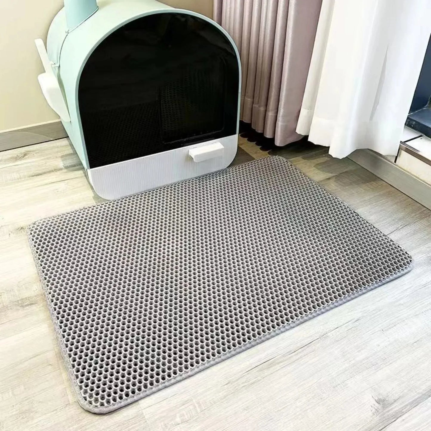 Double-Layer Waterproof Cat Litter Mat – Non-Slip, Washable Floor Protector for Pets