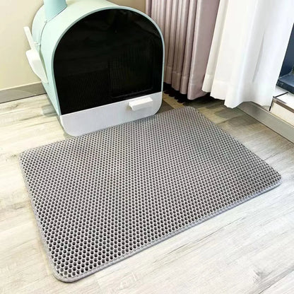 Double-Layer Waterproof Cat Litter Mat – Non-Slip, Washable Floor Protector for Pets