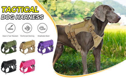 Tactical Dog Harness for Large Dogs – Heavy-Duty Anti-Slip Outdoor Walking Vest