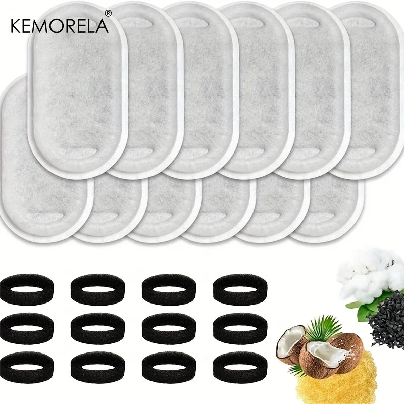 12/15PCS Activated Carbon Sponge Filters – Replacement for Stainless Steel Cat Water Fountain