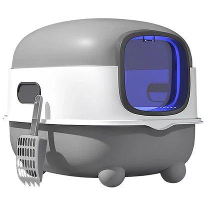Enclosed Cat Litter Box with Scoop – Dome Design Cat Toilet (40×39×56cm)