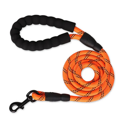 Heavy-Duty Reflective Dog Leash 150/200/300cm – Strong Anti-Pull Lead for Small & Large Dogs