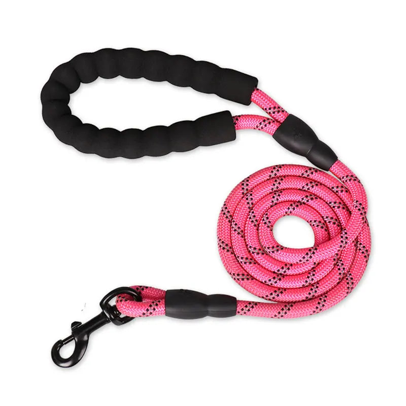 Heavy-Duty Reflective Dog Leash 150/200/300cm – Strong Anti-Pull Lead for Small & Large Dogs