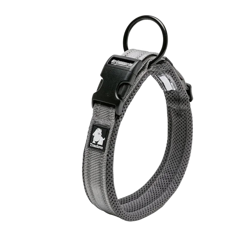 Truelove Reflective Dog Collar – Adjustable Padded Nylon Collar for All Breeds & Sizes