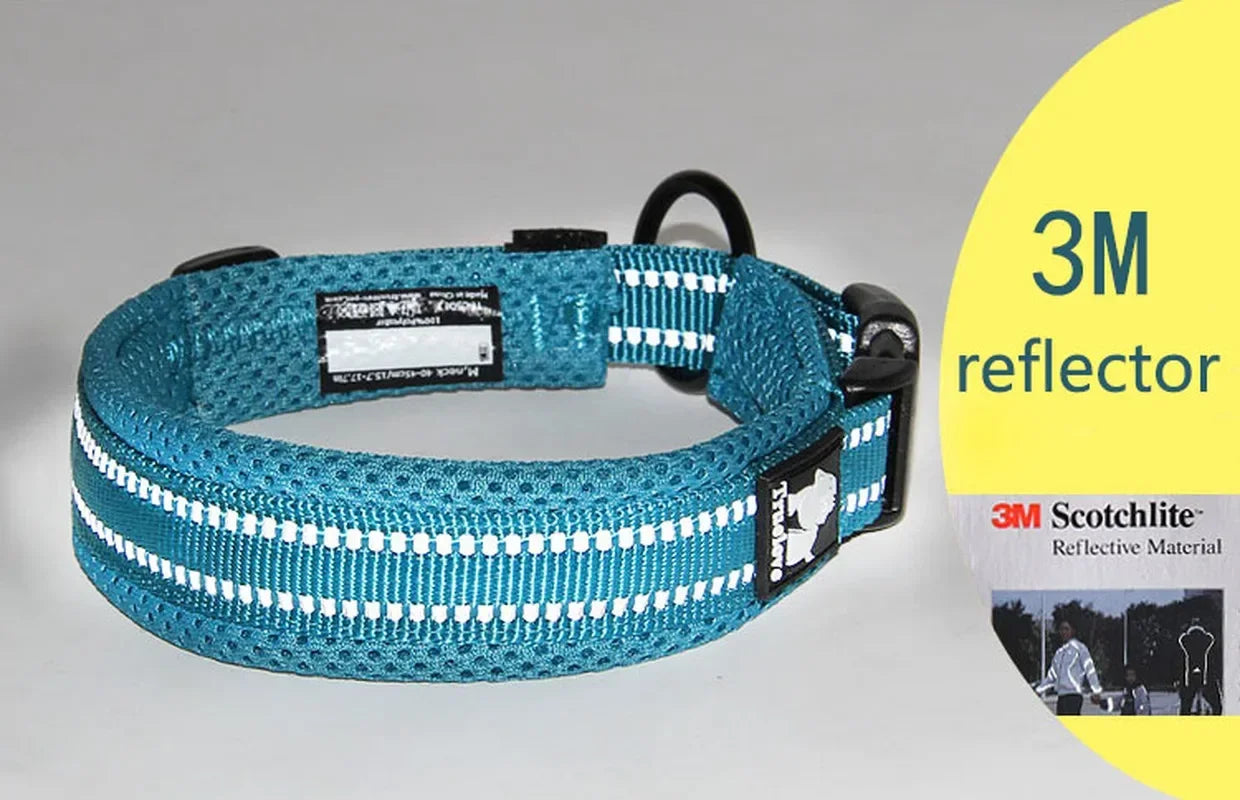Truelove Reflective Dog Collar – Adjustable Padded Nylon Collar for All Breeds & Sizes