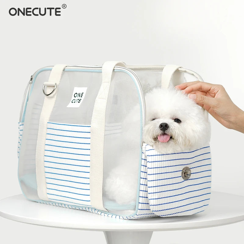 Transparent Window Pet Carrier Bag – Stylish Shoulder Travel Bag for Small Dogs & Puppies