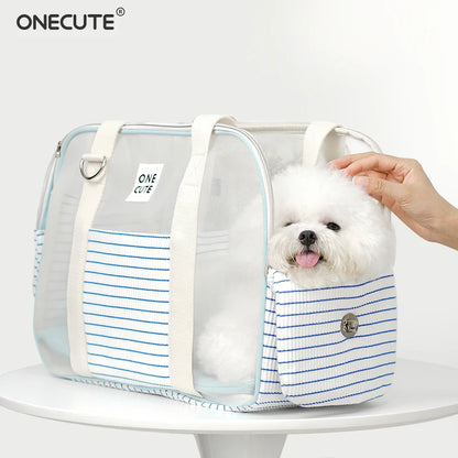 Transparent Window Pet Carrier Bag – Stylish Shoulder Travel Bag for Small Dogs & Puppies