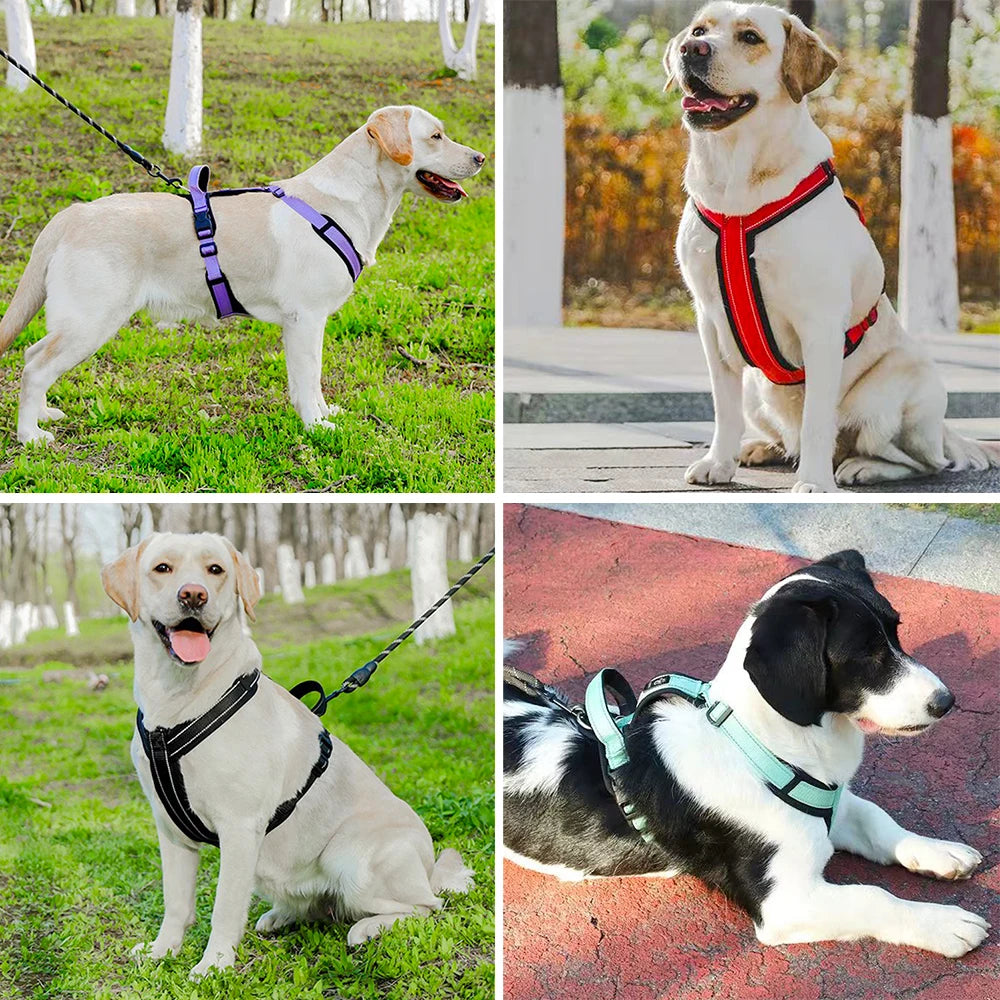 Reflective Dog Harness with Handle – Adjustable Vest for Easy Control, Ideal for Small & Medium Dogs