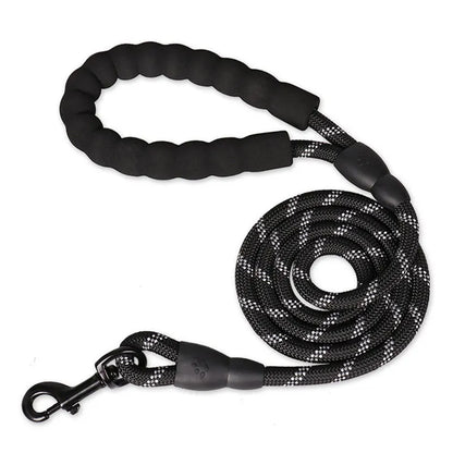 Heavy-Duty Reflective Dog Leash 150/200/300cm – Strong Anti-Pull Lead for Small & Large Dogs
