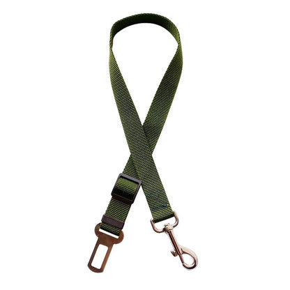 Adjustable Reflective Dog Car Seat Belt Harness – Elastic Shock-Absorbing Travel Safety Strap