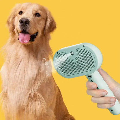 Pet Spray Grooming Comb – Hair Removal Brush with Water Mist for Dogs & Cats