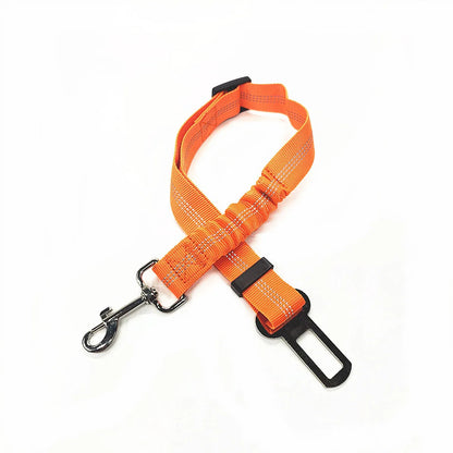 Adjustable Reflective Dog Car Seat Belt Harness – Elastic Shock-Absorbing Travel Safety Strap