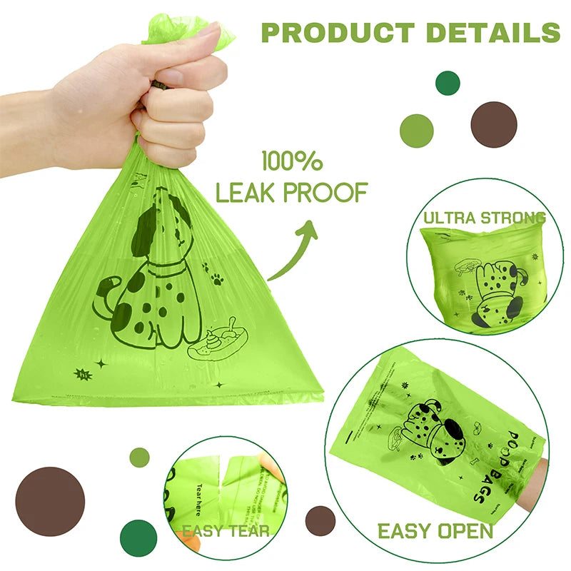 Biodegradable Dog Poop Bags with Dispenser – Leakproof, Extra Thick Lavender-Scented