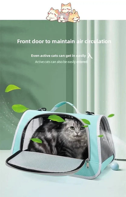 Breathable Pet Travel Bag – Portable Shoulder Carrier for Dogs & Cats, Summer Design