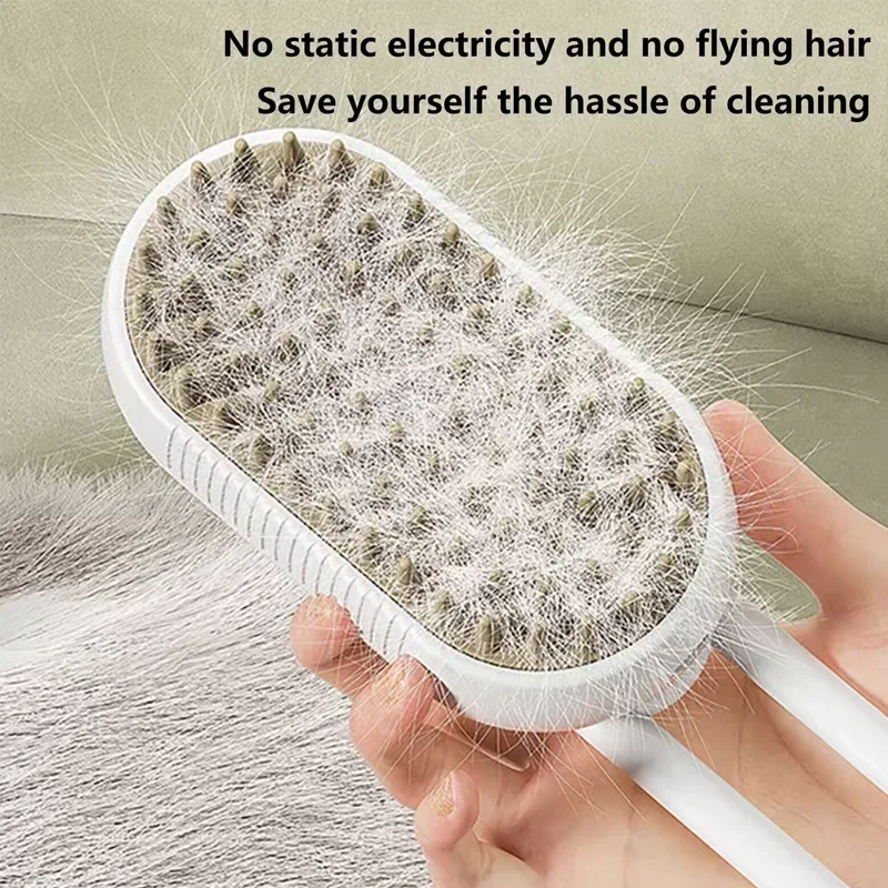 Pet Spray Grooming Comb – Hair Removal Brush with Water Mist for Dogs & Cats