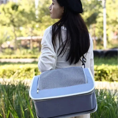 Breathable Pet Travel Bag – Portable Shoulder Carrier for Dogs & Cats, Summer Design